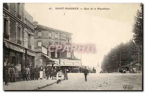 Cartes postales Saint Maurice Quai de la Republique