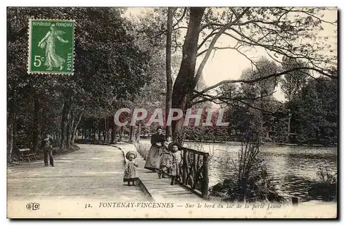 Fontenay Vincennes Ansichtskarte AK Sur le bord du lac de la porte Jaune (enfants)