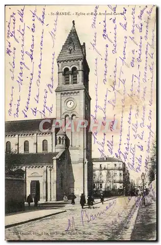 Saint Mande Cartes postales Eglise et rue Armand Carre
