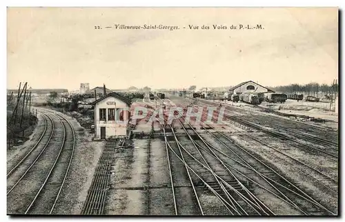 Villeneuve Saint Georges Cartes postales Vue des voies du PLM (train)