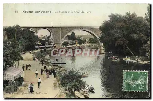 Nogent sur Marne Cartes postales Le viaduc et le quai du port