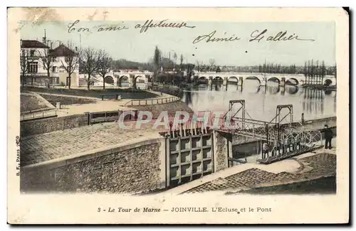 Joinville Cartes postales L&#39ecluse et le pont Le tour de Marne