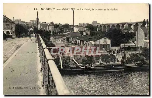 Nogent sur MArne Cartes postales Le pont la MArne et le viaduc