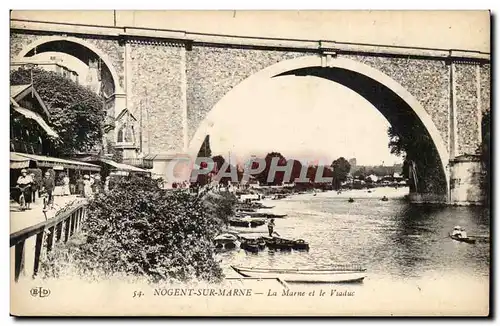 Nogent sur Marne Cartes postales La Marne et le viaduc