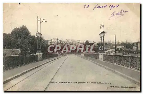 Nogent sur MArne Ansichtskarte AK Vue generale et le pont de Champigny