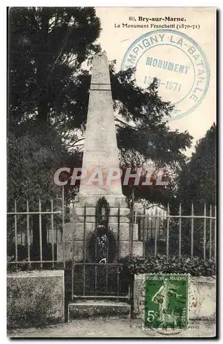 Bry sur Marne Cartes postales Le monument Francehtti (1870 1871)