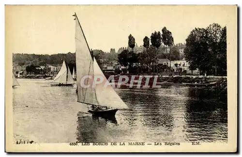 Cartes postales Les bords de la Marne Les regates