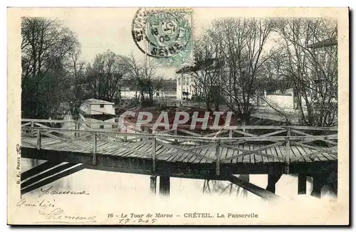 Le Tour de Marne Ansichtskarte AK Creteil La passerelle