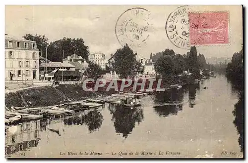 Les rives de la Marne Ansichtskarte AK Le quai de la Marne a la VArenne