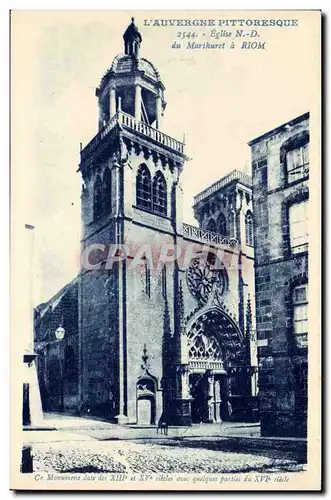 Cartes postales Eglise ND de Marthuret a Riom