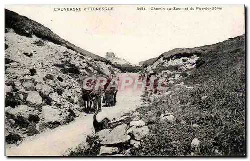 Auvergne Ansichtskarte AK Chemin du sommet du Puy de Dome (ane donkey mule)