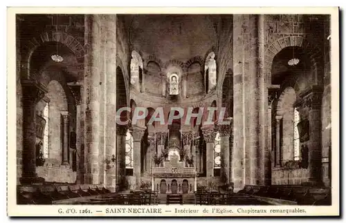 Saint Nectaire Ansichtskarte AK Interieur de l&#39eglise Chapiteaux remarquables