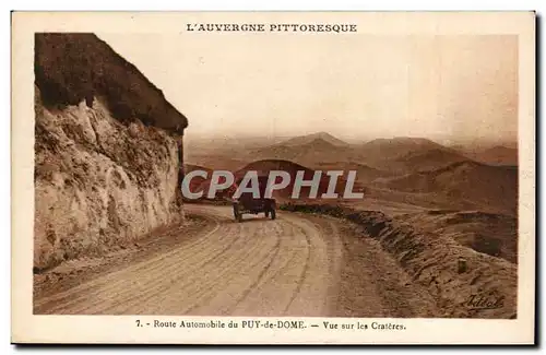 Ansichtskarte AK Auvergne Route automobile du Puy de Dome Vue sur les crateres