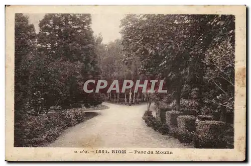 Cartes postales Auvergne Riom Parc du moulin