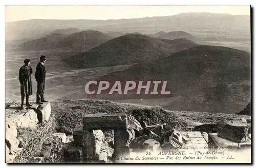 Ansichtskarte AK Auvergne la chaine des sommets Vue des ruines du temple