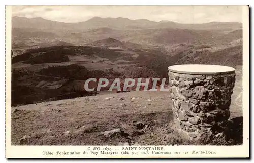 Ansichtskarte AK Auvergne Saint Nectaire Table d&#39orientation du Puy Mazeyres