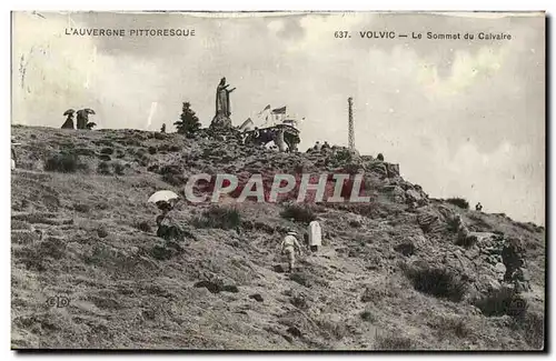 Auvergne Cartes postales Volvic Le sommet du calvaire