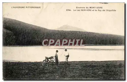 Auvergne Ansichtskarte AK Environs du Mont Dore Le las Serviere et le puy de l&#39Aiguillee