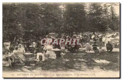 Auvergne Cartes postales Environs du Mont Dore Le salon du capucin La terrasse