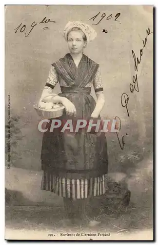 Clermont Ferrand - Environs de Clermont Ferrand - Costume local - femme fantaisie - Cartes postales