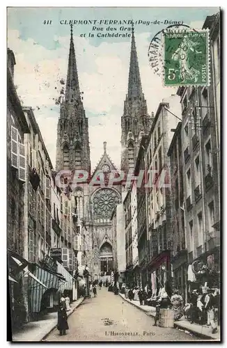 Clermont Ferrand - Rue des Gras et la Cathedrale - Cartes postales