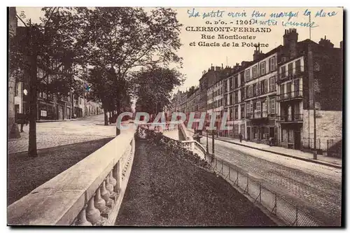 Clermont Ferrand - Rue Montlosier et Glacis de la Poteine - Cartes postales