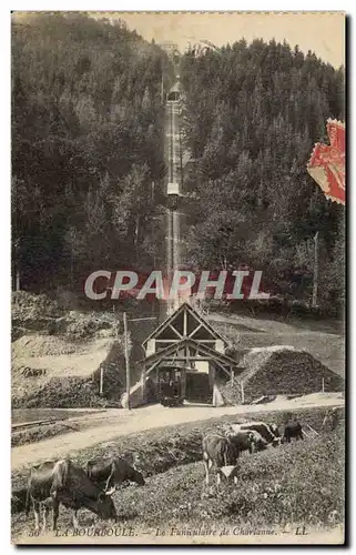 La Bourboule - Le Funiculaire de Charlonne - vache - cow - Ansichtskarte AK