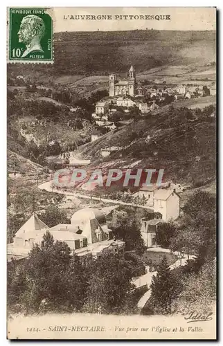 Saint Nectaire - Vue prise sur l&#39Eglise et la Vallee - Cartes postales