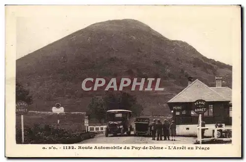 Cartes postales Route automobile du Puy de Dome L&#39arret du peage