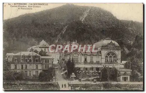 La Bourboule Cartes postales Casino Chardon Rue chateau et funiculaire