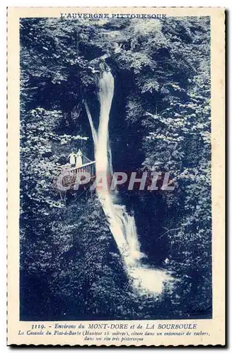 Environs du Mont Dore et de la Bourboule Cartes postales la cascade du plat a barbe