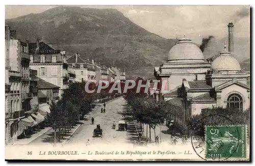 La Bourboule - Le Boulevard de la Republique et le Puy Gros - Ansichtskarte AK