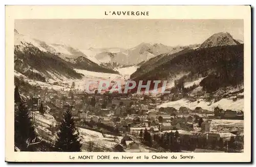 Le Mont Dore en Hiver et la Chaine du Sancy - Ansichtskarte AK