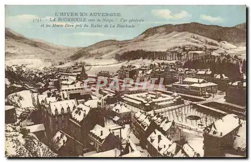 La Bourboule - L&#39Hiver en Auvergne - sous la Neige - Vue Generale et les Mont Dore - Cartes postales