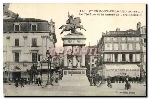 Clermont Ferrand - Le Theatre et le Statue de Vercingetorix - Cartes postales