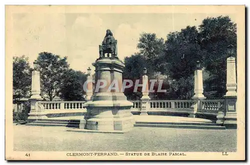 Clermont Ferrand - Statue de Blaise Pascal - Ansichtskarte AK