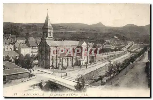 La Bourboule Cartes postales La Dordogne et l&#39eglise