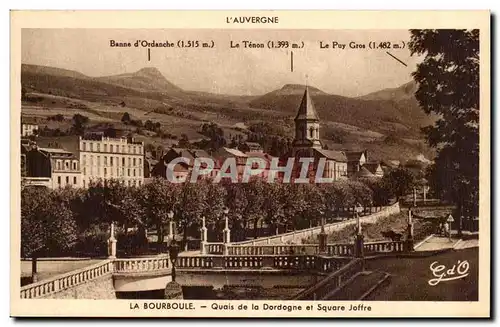 La Bourboule - Quai de la Dordogne et Square Jaffre - Ansichtskarte AK