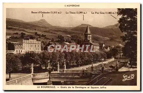 La Bourboule - Quai de la Dordogne et Square Jaffre - Cartes postales