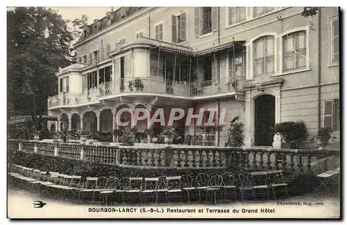 Bourbon Lancy Cartes postales Restaurant et terrasse du grand hotel