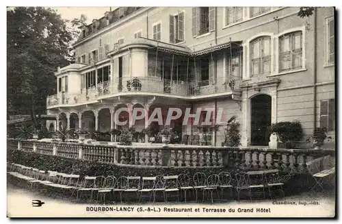 Bourbon Lancy Ansichtskarte AK Restaurant et terrasse du grand hotel