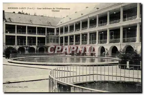 Bourbon Lancy Cartes postales Cour interieure de l&#39etablissement thermal