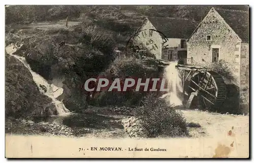 Cartes postales En Morvan Le saut du Gouloux (moulin mill)