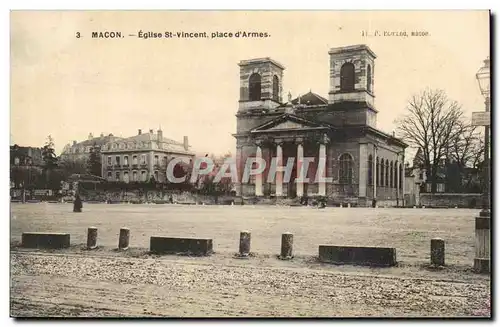 Macon Cartes postales Eglise St Vincent place d&#39armes