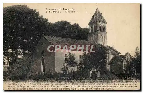 Souvenirs de Lamartine Cartes postales St Point L'eglise