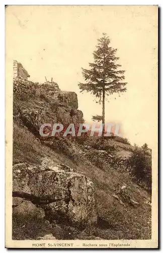 Cartes postales Mont Saint Vincent Rochers sous l&#39esplanade
