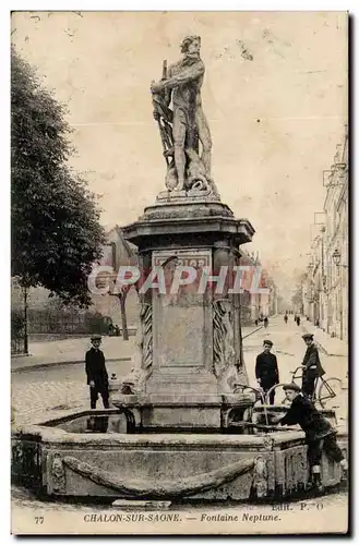 Chalon sur SAone Ansichtskarte AK Fontaine Neptune