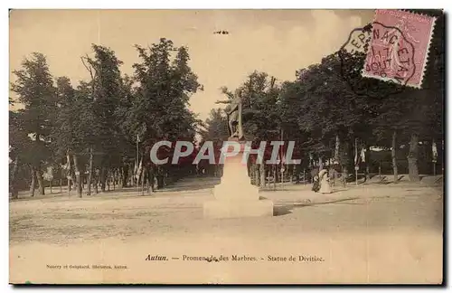 Autun Ansichtskarte AK Promenade des marbres Statue de Divitiac