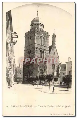 Paray le Monial Cartes postales Tour St Nicolas Palais de justice