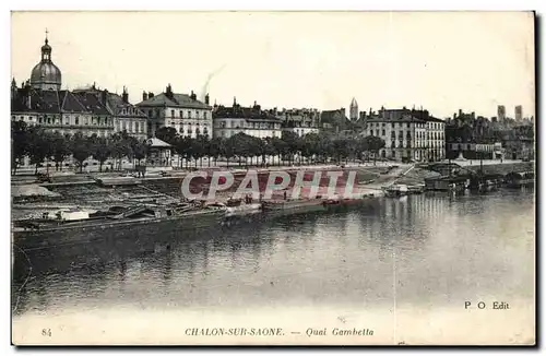 Ansichtskarte AK Chalon sur Saone Quai Gambetta